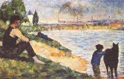 Georges Seurat Knabe mit Pferd oil on canvas